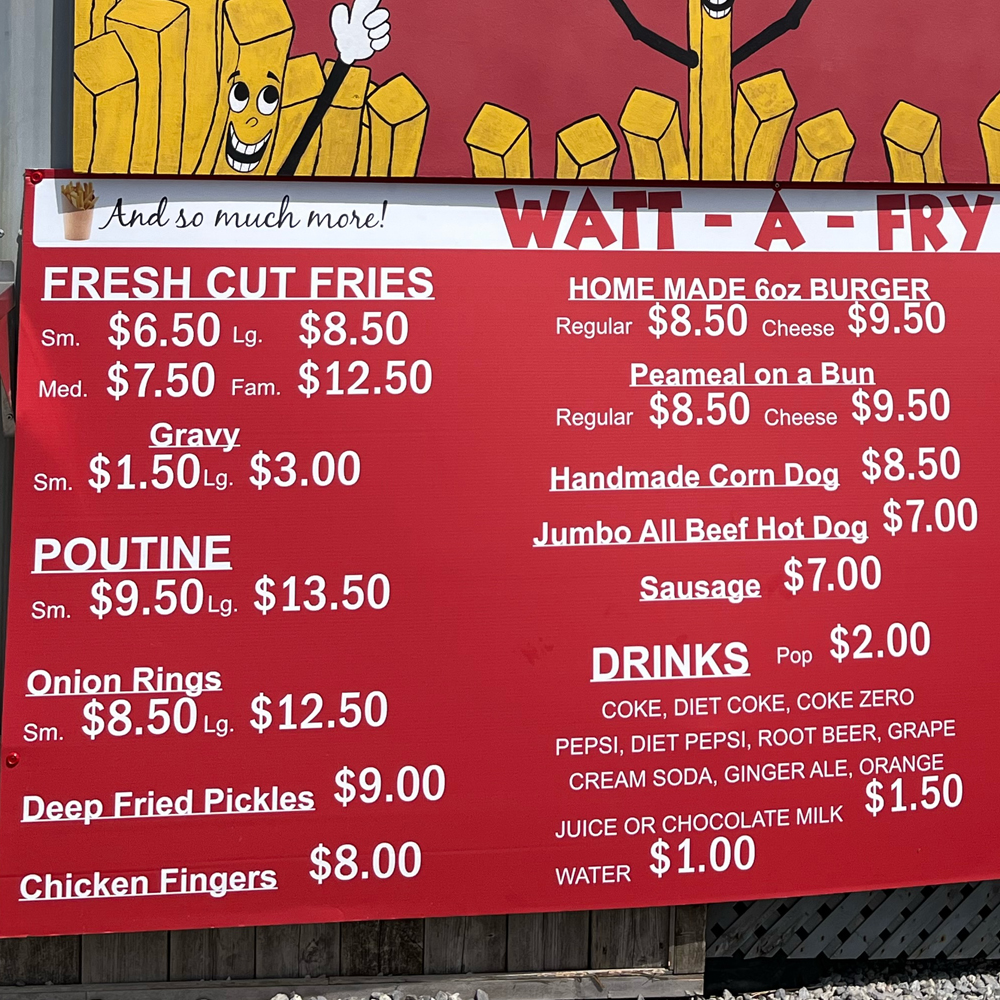 whatafry Watt a fry menu